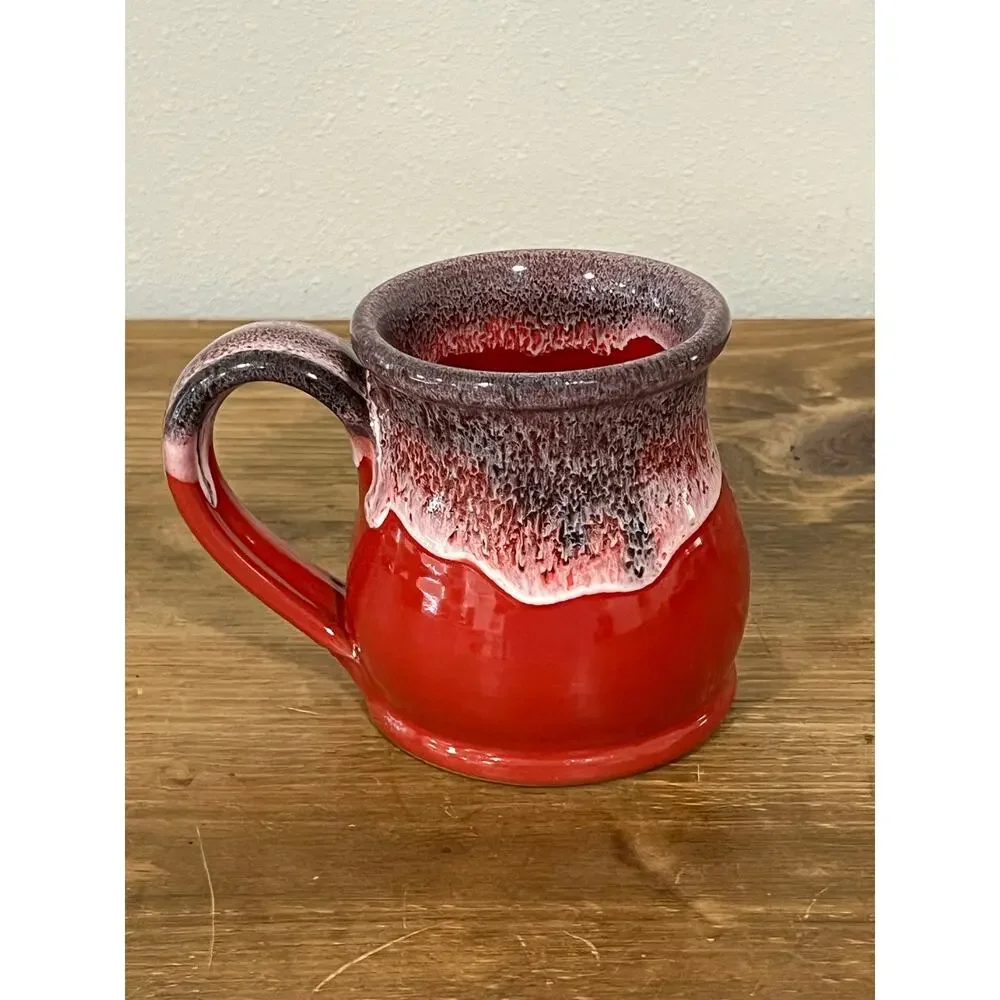 Deneen Pottery Andrew Jackson Hermitage Mug Red Hand‎ Thrown USA 2015